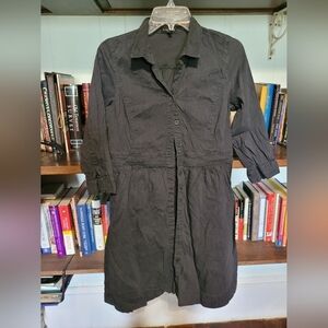 Eileen Fisher linen blend button down, pocketed dress. Women's Petite Sm…